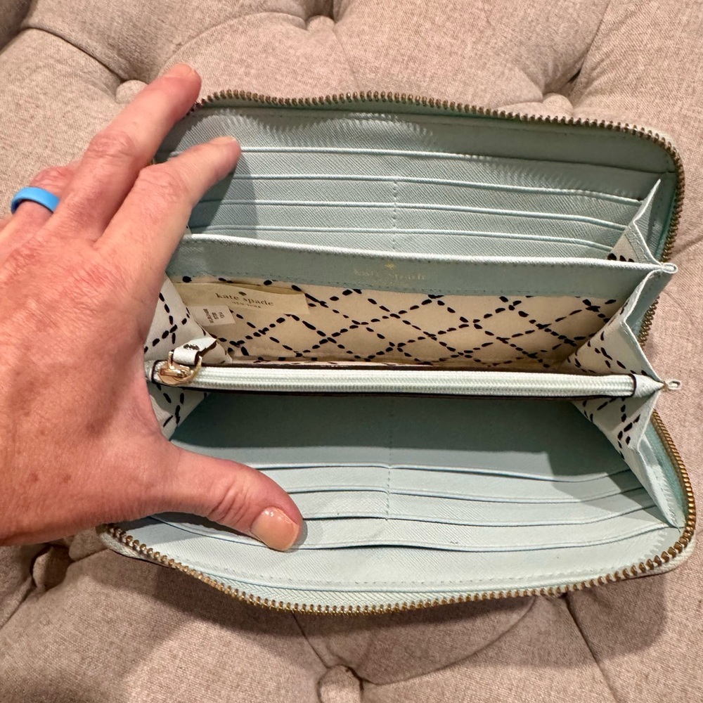 Kate Spade NY Newbury Lane Loden Light Blue Satchel & Matching Wallet - Picture 4 of 16